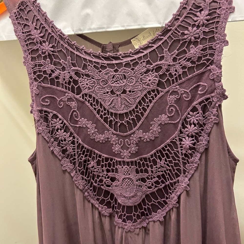 Altered States beautiful purple dress with lace appliqué